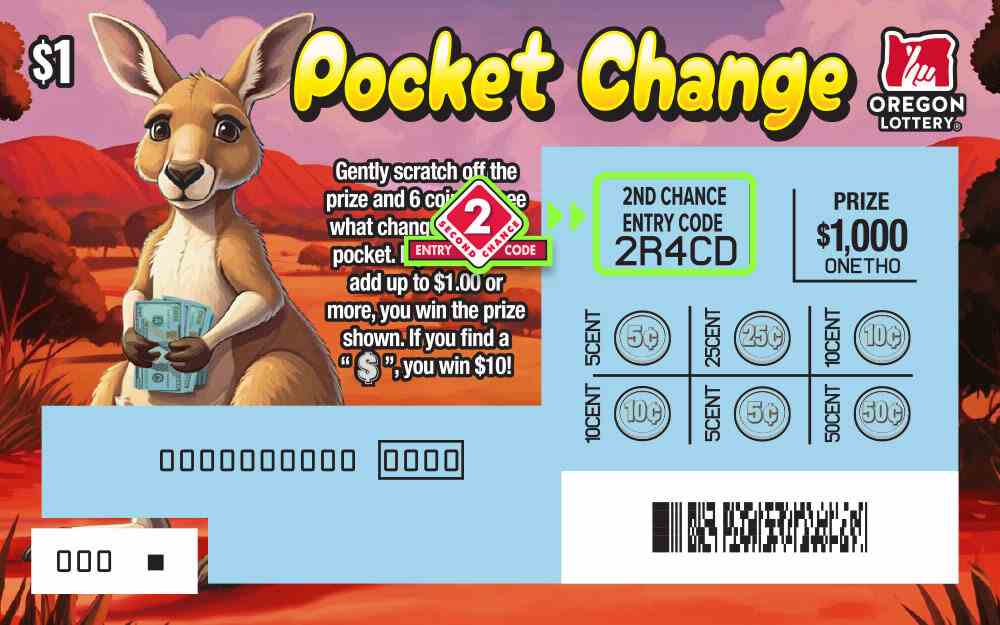 Pocket Change scratchcard - game number #1635 - front-scratched