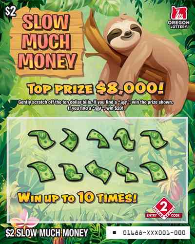 Slow Much Money scratchcard - game number #1688 - front