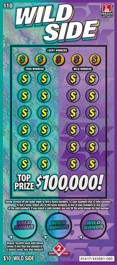 Wild Side scratchcard - game number #1617 - front