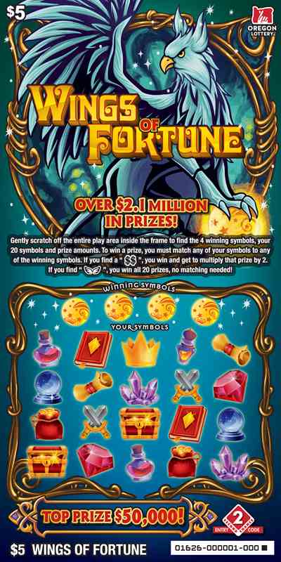 Wings Of Fortune scratchcard - game number #1626 - front