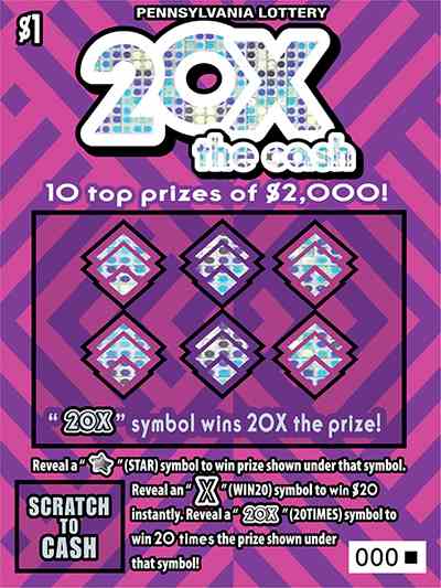 20X The Cash scratchcard - game number #3307 - front
