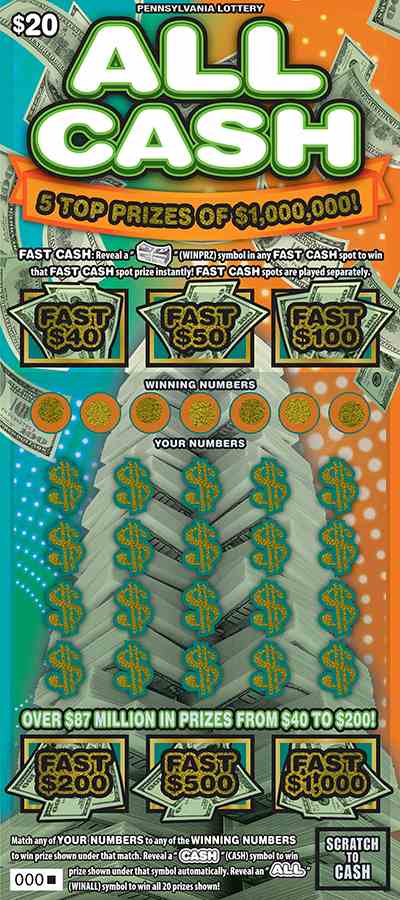 All Cash scratchcard - game number #3272 - front