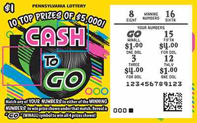 Cash To Go scratchcard - game number #3267 - front-scratched