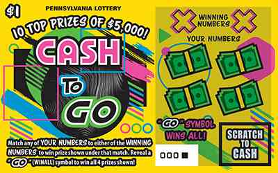 Cash To Go scratchcard - game number #3267 - front