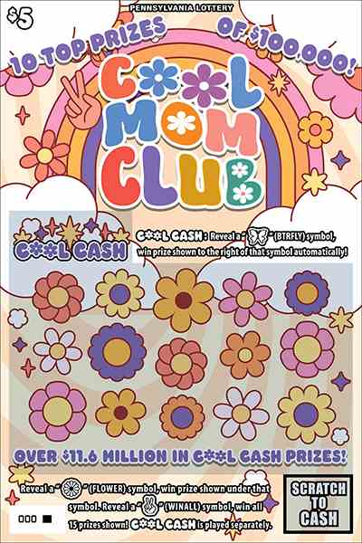 Cool Mom Club scratchcard - game number #3257 - front