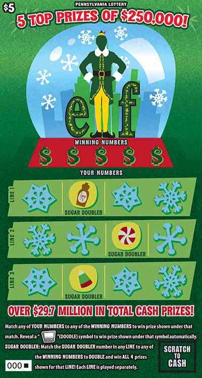 Elf scratchcard - game number #3332 - front