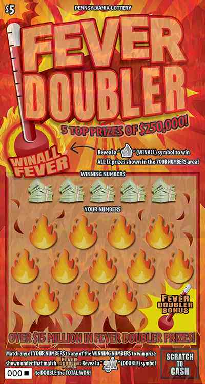 Fever Doubler scratchcard - game number #3361 - front