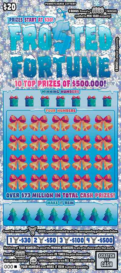 Fro$Ted Fortune scratchcard - game number #3330 - front