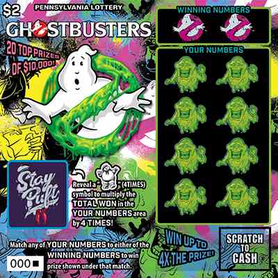 Ghostbusters scratchcard - game number #3379 - front