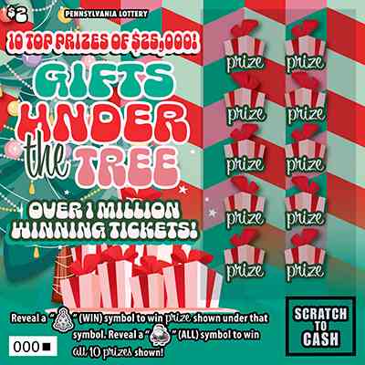 Gifts Under The Tree scratchcard - game number #3289 - front