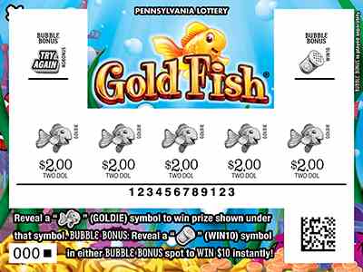 Gold Fish® scratchcard - game number #3357 - front-scratched