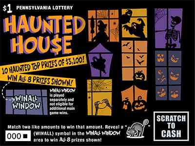 Haunted Hou$E scratchcard - game number #3282 - front