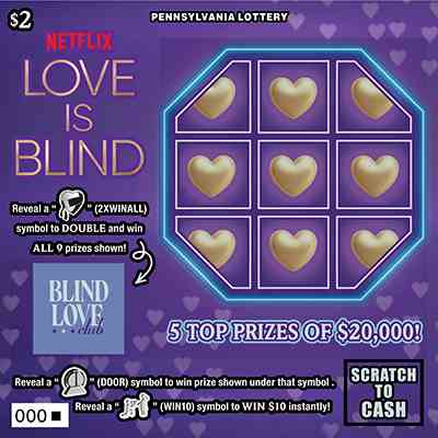 Love Is Blind scratchcard - game number #3340 - front
