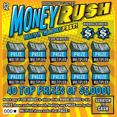 Money Rush scratchcard - game number #3352 - front