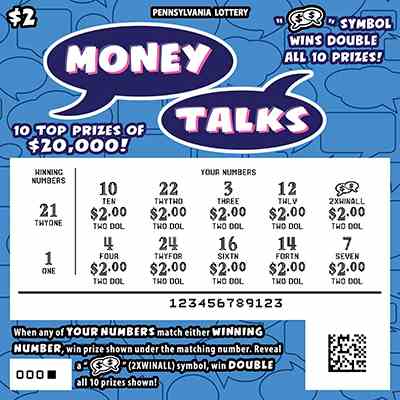 Money Talks scratchcard - game number #3253 - front-scratched