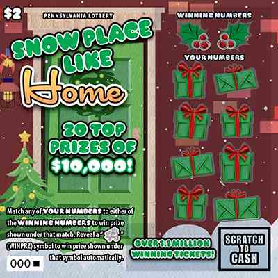 Snow Place Like Home scratchcard - game number #3334 - front