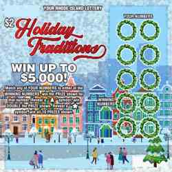 2 Holiday Traditions scratchcard - game number #1464 - front