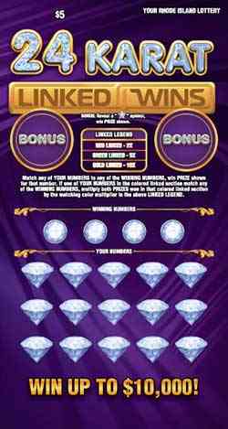 24 Karat Linked Wins scratchcard - game number #1458 - front