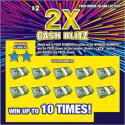 2X Cash Blitz scratchcard - game number #1467 - front