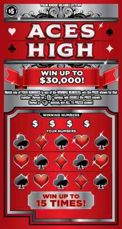 Aces High scratchcard - game number #1476 - front