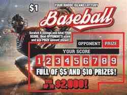 Baseball scratchcard - game number #1410 - front