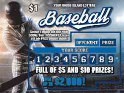 Baseball scratchcard - game number #307 - front