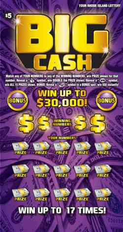 Big Cash scratchcard - game number #1414 - front