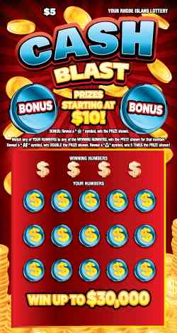 Cash Blast scratchcard - game number #1495 - front