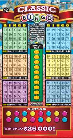 Classic Bingo scratchcard - game number #1439 - front