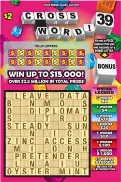 Crossword! 39 scratchcard - game number #1434 - front