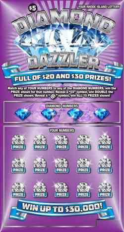 Diamond Dazzler scratchcard - game number #1437 - front