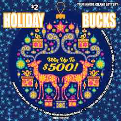 Holiday Bucks scratchcard - game number #1507 - front