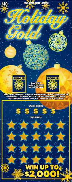 Holiday Gold scratchcard - game number #1509 - front