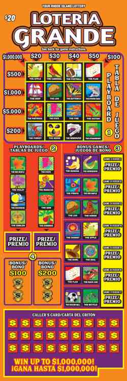 Loteria Grande scratchcard - game number #1445 - front