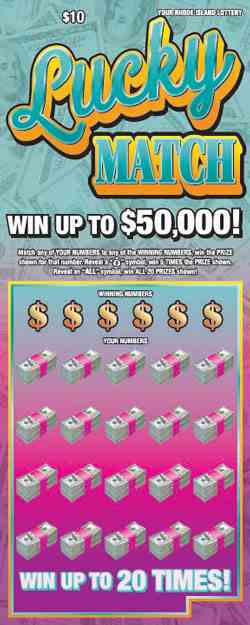 Lucky Match scratchcard - game number #1486 - front
