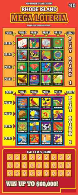 Mega Loteria scratchcard - game number #1412 - front