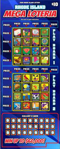 Mega Loteria scratchcard - game number #1475 - front