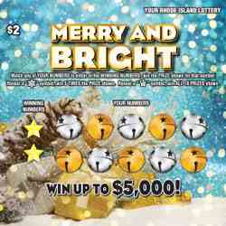 Merry And Bright scratchcard - game number #1430 - front
