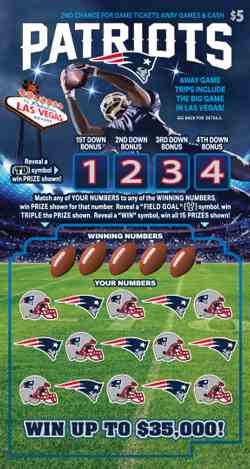 Patriots scratchcard - game number #330 - front