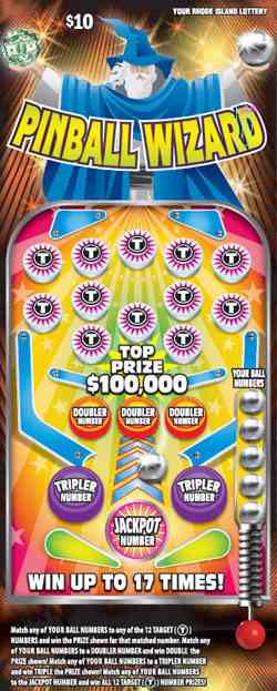 Pinball Wizard scratchcard - game number #1402 - front
