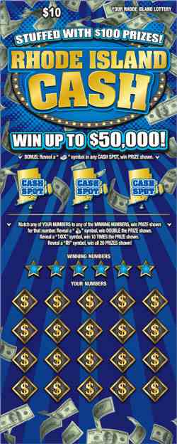 Rhode Island Cash scratchcard - game number #1435 - front