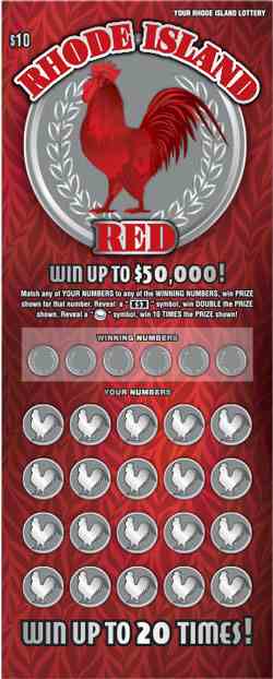 Rhode Island Red scratchcard - game number #1459 - front