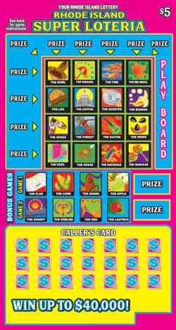 Rhode Island Super Loteria scratchcard - game number #1446 - front