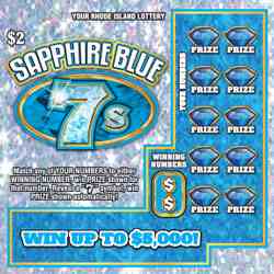 Sapphire Blue 7S scratchcard - game number #1440 - front