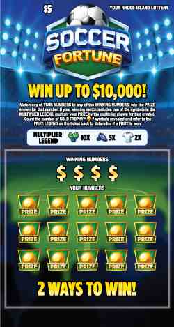 Soccer Fortune scratchcard - game number #1504 - front
