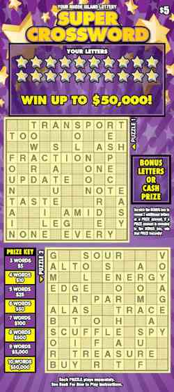 Super Crossword scratchcard - game number #1417 - front
