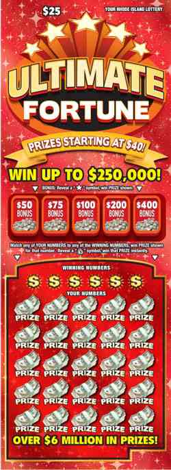 Ultimate Fortune scratchcard - game number #288 - front