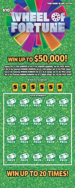 Wheel Of Fortune scratchcard - game number #1454 - front
