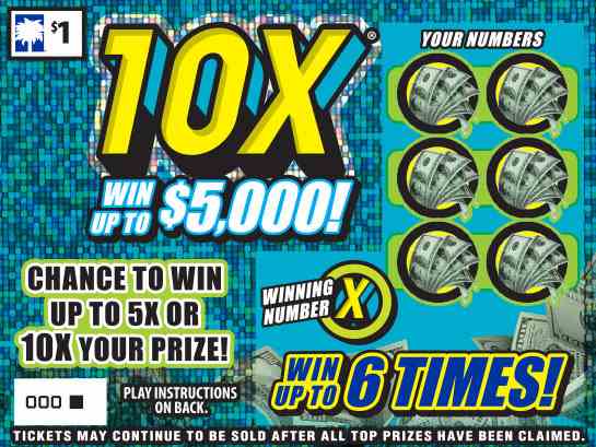 10X scratchcard - game number #1661 - front