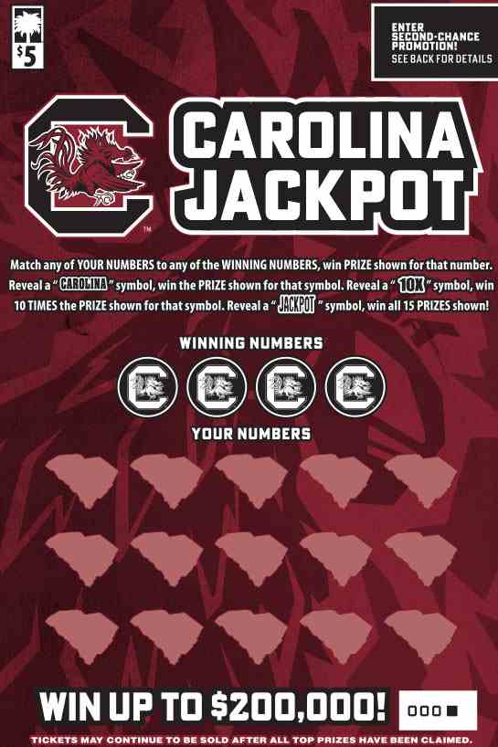 Carolina Jackpot scratchcard - game number #1631 - front
